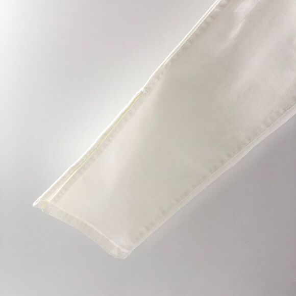 Something Navy Nina Denim Pants with Slit in White 6 - Picture 4 of 11